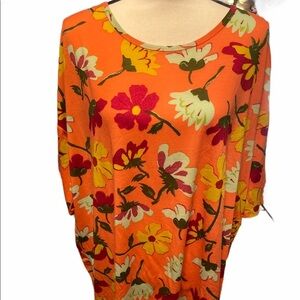 LuLaRoe Irma Top High Low Floral Size XL